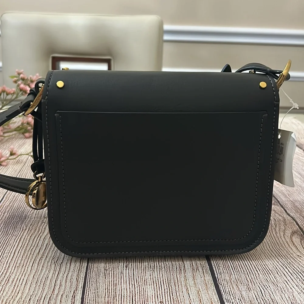 Fossil Black Studded Crossbody Bag - EUC